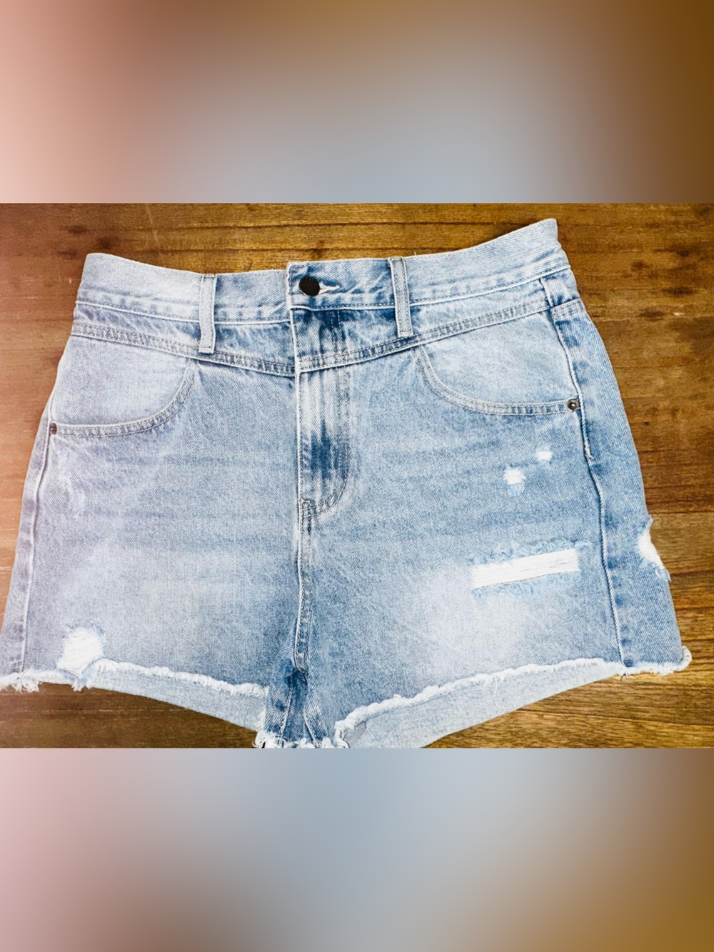 Light Wash Denim Cutoff Shorts - Women Size: 30